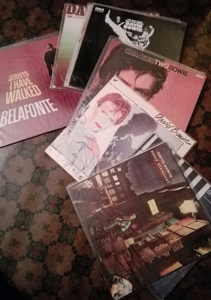 LP-plater med David Bowie.