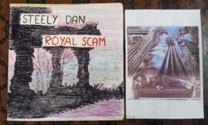 Hjemmelaget cover til Steely Dan, med et ark med bilde av originalcoveret ved siden av.
